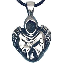 Trilogy Jewelry Pewter Grim Reaper Angel of Death Pendant on Leather Necklace