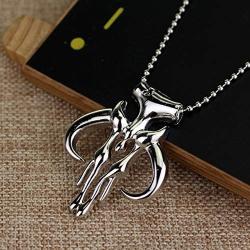 Mandaxxxx Skull Necklace Pendant for SW 9 Cosplay in Alloy Zinc Color Silver Accessory Costume Halloween Carnival Gifts Christmas