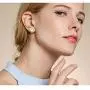 LOYALLOOK 3 Pairs 925 Sterling Silver Stud Earrings Tiny Moon Star Heart Plain Silver Stud Earrings Set for Women