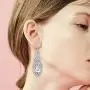 BriLove Womens Wedding Bridal Crystal Art Deco Teardrop Hollow Chandelier Dangle Earrings BriLove Womens Wedding Bridal Crystal Art Deco Teardrop Hollow Chandelier Dangle Earrings