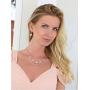 Mariell Elegant Vine Rose Gold Necklace and Earrings Set for Weddings, Brides & Formals