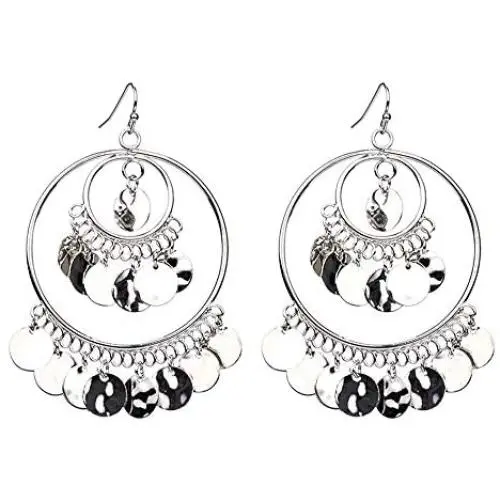 ONLYJUMP Bohemian Chandelier Coin Earrings for Women Girls Vintage Gypsy Boho Lightweight Dangle Drop Filigree Disc Charm Tassel Ethnic Hoops Statement Earring ONLYJUMP Bohemian Chandelier Coin Earrings for Women Girls Vintage Gypsy Boho Lightweight Dangle Drop Filigree Disc Charm Tassel Ethnic Hoops Statement Earring