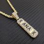 BLINGFACTORY Hip Hop Iced Lab Diamond Xanax Pendant & 4mm 24'' Rope Chain Necklace