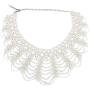 SEWTER Women RBG Dissent Collar Detachable Pearl Beaded False Collar Peter Pan Chokers Necklace Costume