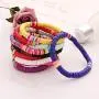 Colorful African Vinyl Disc 6mm Beads Necklace Bracelet Set Adjustable Hawaiian Beach Necklace Heishi Surfer Choker Bracelet Bohemian Jewelry for Women Girls