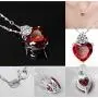 IDOXE Queen of Hearts Necklace 925 Sterling Silver Chain January Birthstone Red Heart Toy Princess Halloween Accessories Jewelry Valentines Gift for Her ( Red January) IDOXE Queen of Hearts Necklace 925 Sterling Silver Chain January Birthstone Red Heart Toy Princess Halloween Accessories Jewelry Valentines Gift for Her ( Red January)