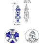 EVER FAITH Austrian Crystal Bridal Flower Vase Chandelier Dangle Earrings-3.1 inch Long