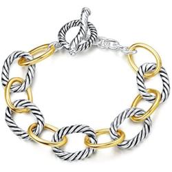 UNY Link Bracelet Designer Brand Inspired Antique Women Jewelry Cable Wire Vintage Valentine Christmas Gifts