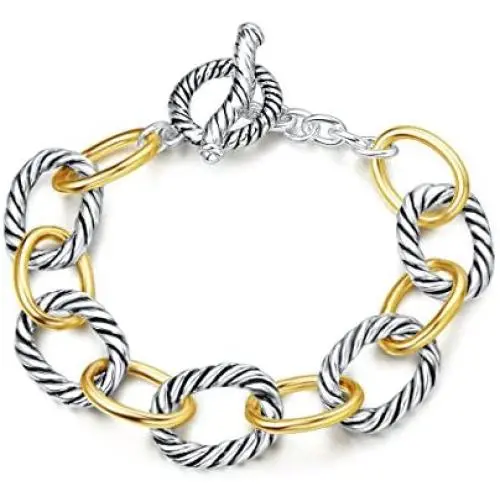 UNY Link Bracelet Designer Brand Inspired Antique Women Jewelry Cable Wire Vintage Valentine Christmas Gifts UNY Link Bracelet Designer Brand Inspired Antique Women Jewelry Cable Wire Vintage Valentine Christmas Gifts