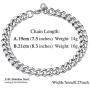 FindChic Curb Chain Bracelet for Men or Women 18K Gold Plated/Stainless Steel/Black Chunky Wrist Link Chains Bracelets for Boys 5MM 7MM 9MM 12MM Width 7.5/ 8.3 2 Length Options, with Jewelry Box