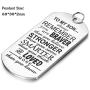 FIBO STEEL Dog Tag Pendant Necklace for Men Boy Son Graduation Birthday Inspirational Gifts