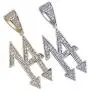 JINAO Micropave Simulated Diamond Iced Out 14 Pendant Necklace with 24 Stainless Steel Rope Chain JINAO Micropave Simulated Diamond Iced Out 14 Pendant Necklace with 24 Stainless Steel Rope Chain