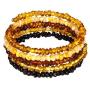 Natural Baltic Amber Bracelet for Adults - Hand made From Polished /Certified Baltic Amber Beads(Multi)