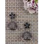 Crunchy Fashion Bollywood Style Traditional Indian Oxidised Silver Jewelry Jhumki Jhumka Earrings for Women/Girls