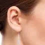 14k White Gold Textured Teardrop Dangle Drop Earrings, 6mm 14k White Gold Textured Teardrop Dangle Drop Earrings, 6mm