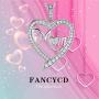 FANCYCD ''Always My Mother Forever My Friend'' Love Heart Necklace, 18'', Special Jewelry for Women, Mother’s Day Gifts for Mom, Wife, Aunt, Grandma...