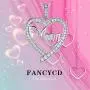 FANCYCD ''Always My Mother Forever My Friend'' Love Heart Necklace, 18'', Special Jewelry for Women, Mother’s Day Gifts for Mom, Wife, Aunt, Grandma...
