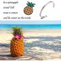 SEIRAA Inspirational Bracelet Be A Pineapple Stand Tall Wear A Crown Cuff Bracelet Gift for her