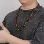 WESTMIAJW Tiger Eye Beads Beaded Necklace Chain for Men,Natural Gemstone Healing Crystal Jewelry 50/60/70cm