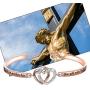 FAADBUK Christian Gifts Christian Bracelet Psalm 46:5 God is Within Her She Will Not Fall Jewelry Bracelet Religious Gift Jewelry for Women Girls