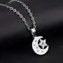 León Jewelry Moon Star Cubic Zirconia Pendant Necklace Charms Stainless Steel Elegant Gift for Women Mother Daughter Wife Girlfriend León Jewelry Moon Star Cubic Zirconia Pendant Necklace Charms Stainless Steel Elegant Gift for Women Mother Daughter Wife Girlfriend