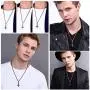 U7 Inverted Cross Necklace Vintage Enamel Black Satanic Jewelry Stainless Steel Skull Pendant for Men Women -Gift Packed U7 Inverted Cross Necklace Vintage Enamel Black Satanic Jewelry Stainless Steel Skull Pendant for Men Women -Gift Packed