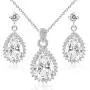 Crystalline Azuria Jewelry Sets for Women - Premium Wedding Jewelry Sets - Bridal Jewelry Set with Necklace and Earring for Bride - Cubic Zirconia Bridesmaid Jewelry - Formal Prom Costume Jewelry Crystalline Azuria Jewelry Sets for Women - Premium Wedding Jewelry Sets - Bridal Jewelry Set with Necklace and Earring for Bride - Cubic Zirconia Bridesmaid Jewelry - Formal Prom Costume Jewelry