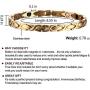 Elegant Titanium Stainless Steel Magnetic Bracelet for Women 8.5'' Adjustable with Free Link Remove Tool