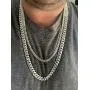 Solid 925 Sterling Silver Miami Cuban Link Chain Or Bracelet - Box Lock Cuban Link 4-10.5mm - Italy Mens Necklace Solid 925 Sterling Silver Miami Cuban Link Chain Or Bracelet - Box Lock Cuban Link 4-10.5mm - Italy Mens Necklace