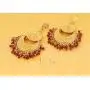 Touchstone''Tribal Bohemian Chic'' Indian Bollywood pretty fringes and floral theme ethnic south Indian Chandbali Moon bridal designer jewelry chandelier earrings for women Touchstone''Tribal Bohemian Chic'' Indian Bollywood pretty fringes and floral theme ethnic south Indian Chandbali Moon bridal designer jewelry chandelier earrings for women