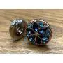 Interchangeable Snap Jewelry Rose Gold Dark Blue & Blue Marquise Flower Holds 18-20mm My Prime Gifts Interchangeable Snap Jewelry Rose Gold Dark Blue & Blue Marquise Flower Holds 18-20mm My Prime Gifts