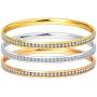 ALLEN DANMI Jewelry18 K Gold/Rose Gold/White Gold Plated Cubic Zirconia Minimalist Slip on Bangle Bracelet Shining Luxury Gift for Women.