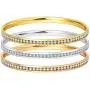ALLEN DANMI Jewelry18 K Gold/Rose Gold/White Gold Plated Cubic Zirconia Minimalist Slip on Bangle Bracelet Shining Luxury Gift for Women.