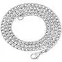 The Bling Factory 4mm High-Polished Stainless Steel Flat Cuban Link Curb Chain Necklace + Gift Box The Bling Factory 4mm High-Polished Stainless Steel Flat Cuban Link Curb Chain Necklace + Gift Box