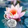 BAUNA Yoga Lotus Keychain Inspiration Jewelry Always Remember You’re Braver Than You Believe Buddhist Jewelry for Yoga Instructor