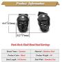 Xusamss Punk Jewelry Stainless Steel Skull Head Stud Earrings
