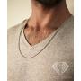 925 Italian Sterling Silver 1mm - 5.5mm Solid Franco Chain, FREE Microfiber Cloth, Rhodium Plated Square Box Link Necklace, Bracelet & Anklet, Giorgio Bergamo