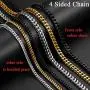 U7 Necklce for Men Women Fashion Jewelry, Width 3mm 4mm 6mm, Length 14/18/20/22/24/26/28/30 Inch, Solid Stainless Steel 4D Franco Curb Link Chain with Gift Box U7 Necklce for Men Women Fashion Jewelry, Width 3mm 4mm 6mm, Length 14/18/20/22/24/26/28/30 Inch, Solid Stainless Steel 4D Franco Curb Link Chain with Gift Box