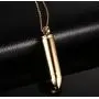 VNOX Remembrance Necklace-Engraved Personalized Stainless Steel Keepsake Bullet URN for Ashes,Free Chain