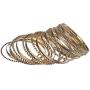 Lux Accessories Flower Mixed Metal Aztec Multi Bangle Set