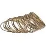Lux Accessories Flower Mixed Metal Aztec Multi Bangle Set Lux Accessories Flower Mixed Metal Aztec Multi Bangle Set
