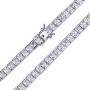JINAO 1 Row AAA All Iced Out Tennis Bling 4-6mm Square Cut Lab Simulated Diamond Bracelet 8'' 7