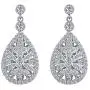 EVER FAITH 925 Sterling Silver Elegant Pave CZ Hollow-out Gastby Inspired Chandelier Earrings Clear EVER FAITH 925 Sterling Silver Elegant Pave CZ Hollow-out Gastby Inspired Chandelier Earrings Clear