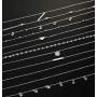 Yadoca 12 Pcs Layered Choker Chain Necklace for Women Star Tassel Moon Heart Beads Coin Pendant Boho Necklace Adjustable Jewelry Set