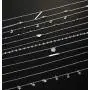 Yadoca 12 Pcs Layered Choker Chain Necklace for Women Star Tassel Moon Heart Beads Coin Pendant Boho Necklace Adjustable Jewelry Set