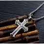 Linorui Mens Stainless Steel Nail Cross Pendant Necklace for Men Women Lords Prayer Big Pendant Cross Necklace for Men Linorui Mens Stainless Steel Nail Cross Pendant Necklace for Men Women Lords Prayer Big Pendant Cross Necklace for Men