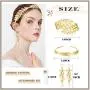 Thunaraz 10Pcs Goddess Costume Accessories Set Greek Roman Laurel Leaf Bracelet Golden Leaves Bridal Hair Crown Headband Pearl Leaf Earrings Hair Pins for Wedding Party Accessories Thunaraz 10Pcs Goddess Costume Accessories Set Greek Roman Laurel Leaf Bracelet Golden Leaves Bridal Hair Crown Headband Pearl Leaf Earrings Hair Pins for Wedding Party Accessories