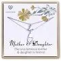 CHICLOVE Mother Daughter Jewelry Sets for Two, Cutout Heart Necklaces, 2 Sterling Silver Necklaces