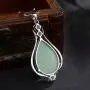 iSTONE 925 Sterling Silver Natural Crytral for Womens Pendant Necklace, Gemstone Birthstone with 18'' Silver Chain Ladies iSTONE 925 Sterling Silver Natural Crytral for Womens Pendant Necklace, Gemstone Birthstone with 18'' Silver Chain Ladies