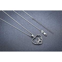 CHENGHONG Wolf Necklace 925 Sterling Silver Viking Accessories Wolf Pendant Jewelry Gifts for Girls Women Men